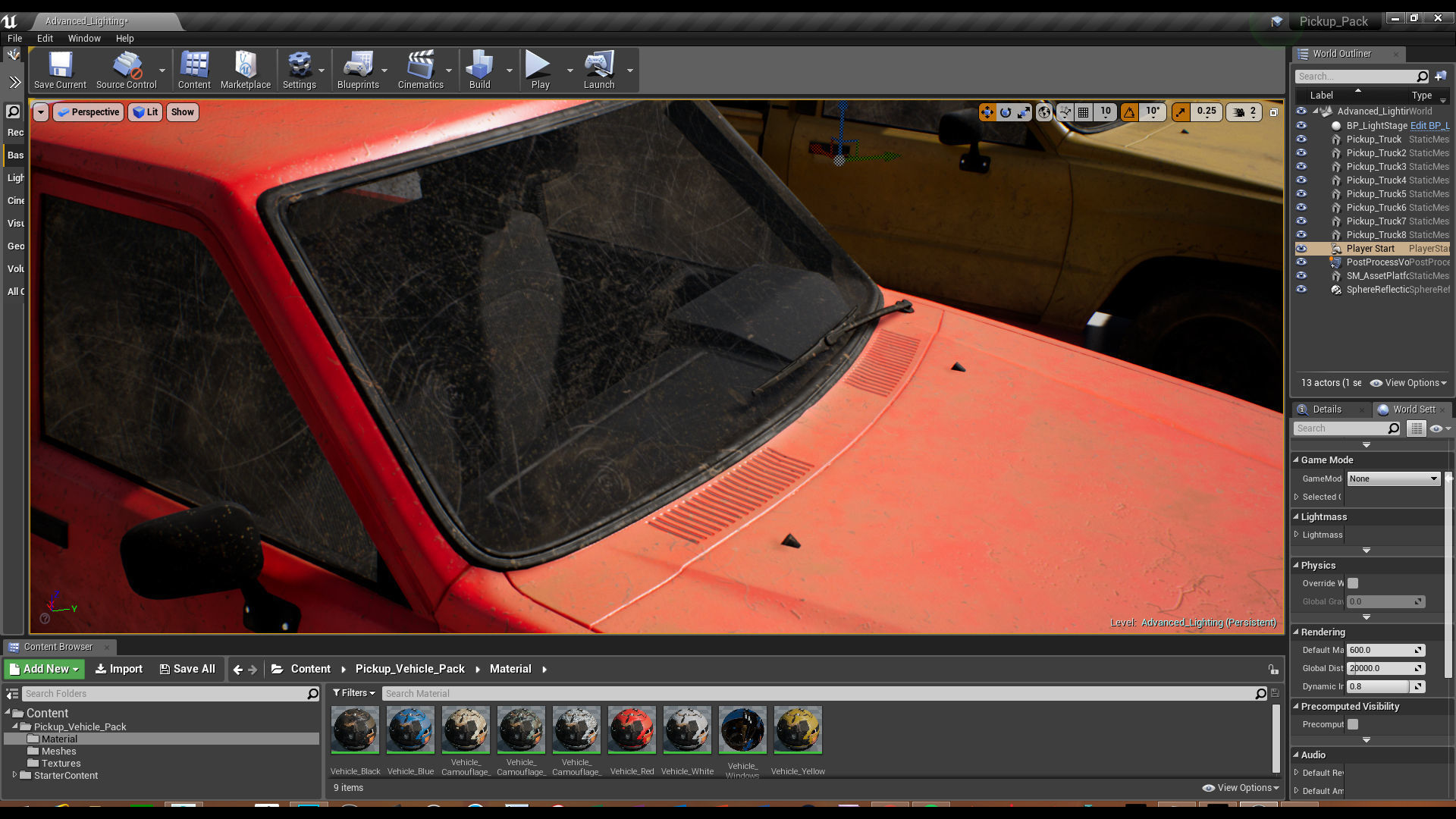 Pickup Vehicle Pack Low-poly 3D model_6