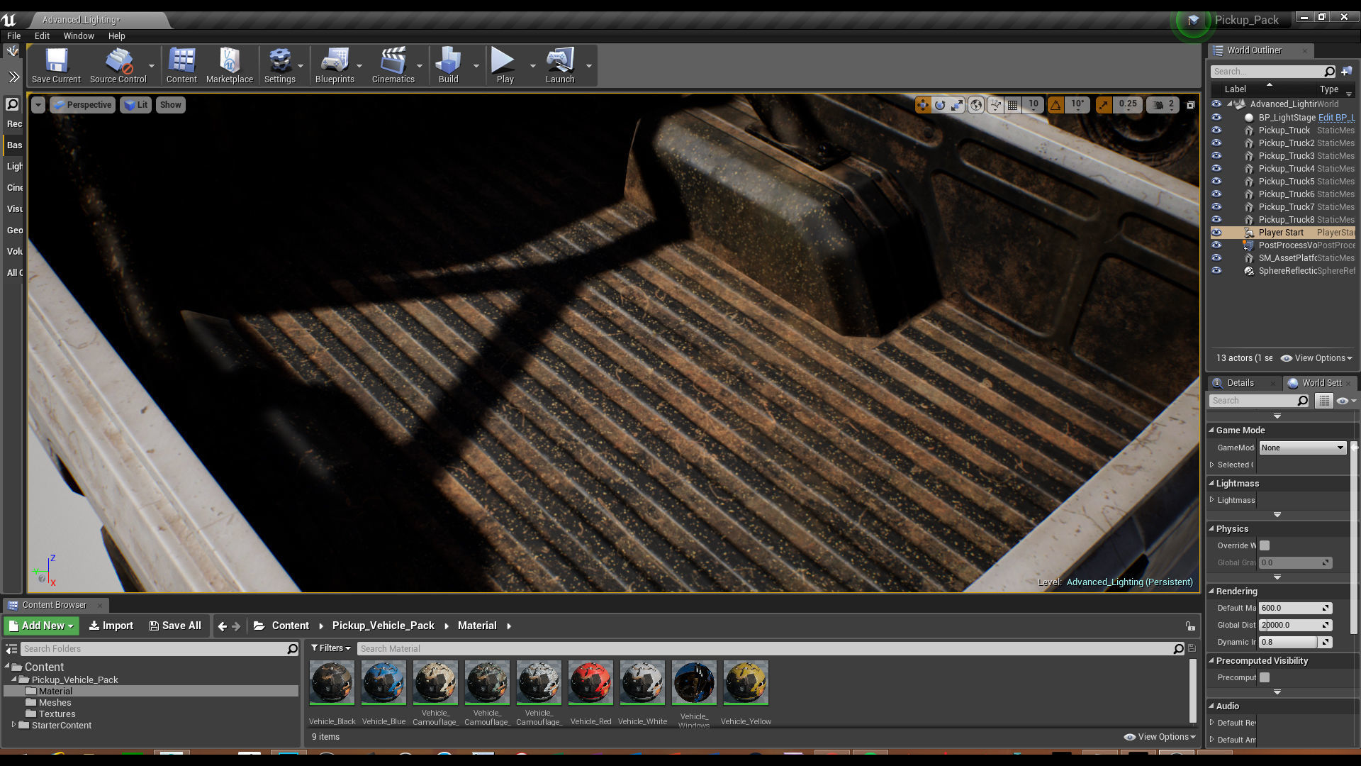 Pickup Vehicle Pack Low-poly 3D model_5