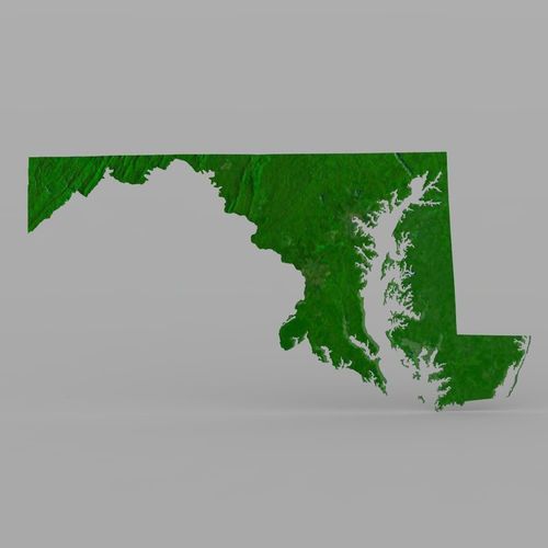 Maryland State for 3ds and obj 3D model