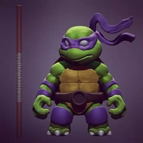 Chibi mutant ninja turtles - DON 3D print model_0