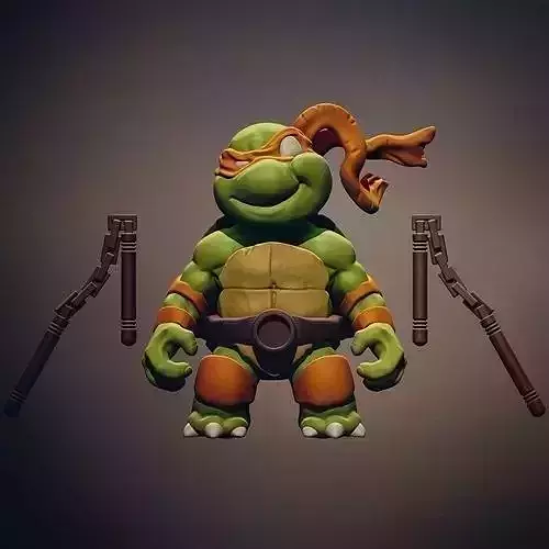 Chibi mutant ninja turtles - Mickey 3D print model