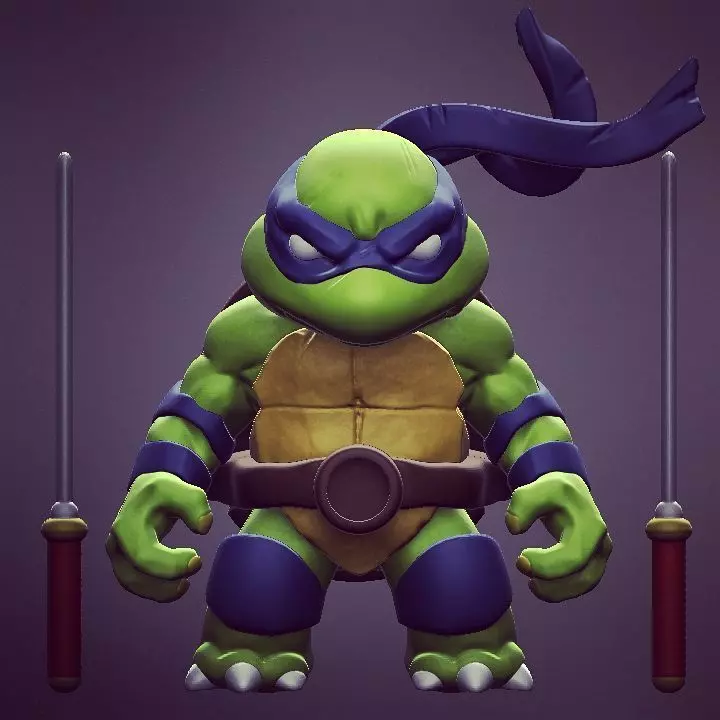Chibi mutant ninja turtles - Leo Sample Free 3D print model_0