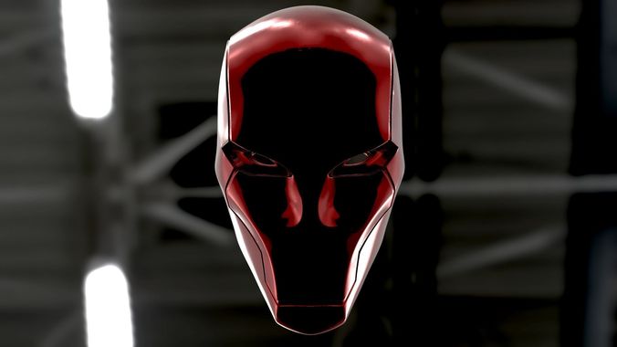 Red Hood Helmet Irony mask 3D print model