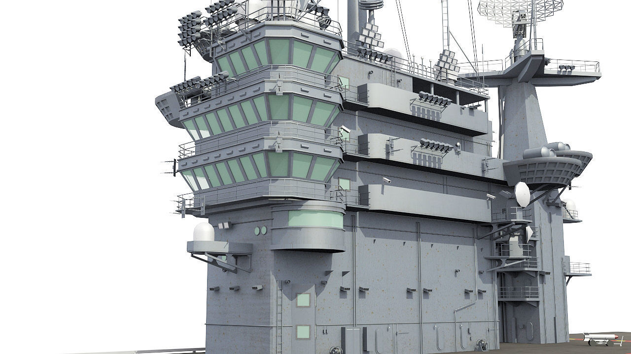 Aircraft carrier Low-poly 3D model_17