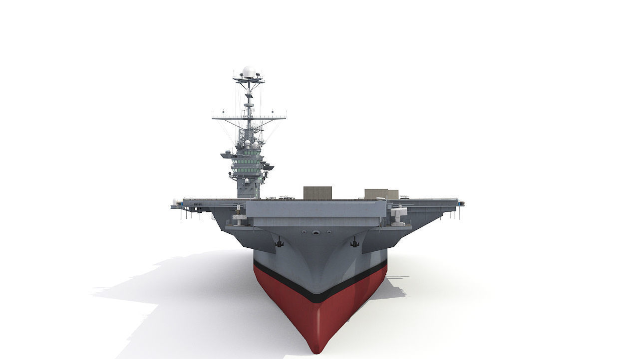 Aircraft carrier Low-poly 3D model_8