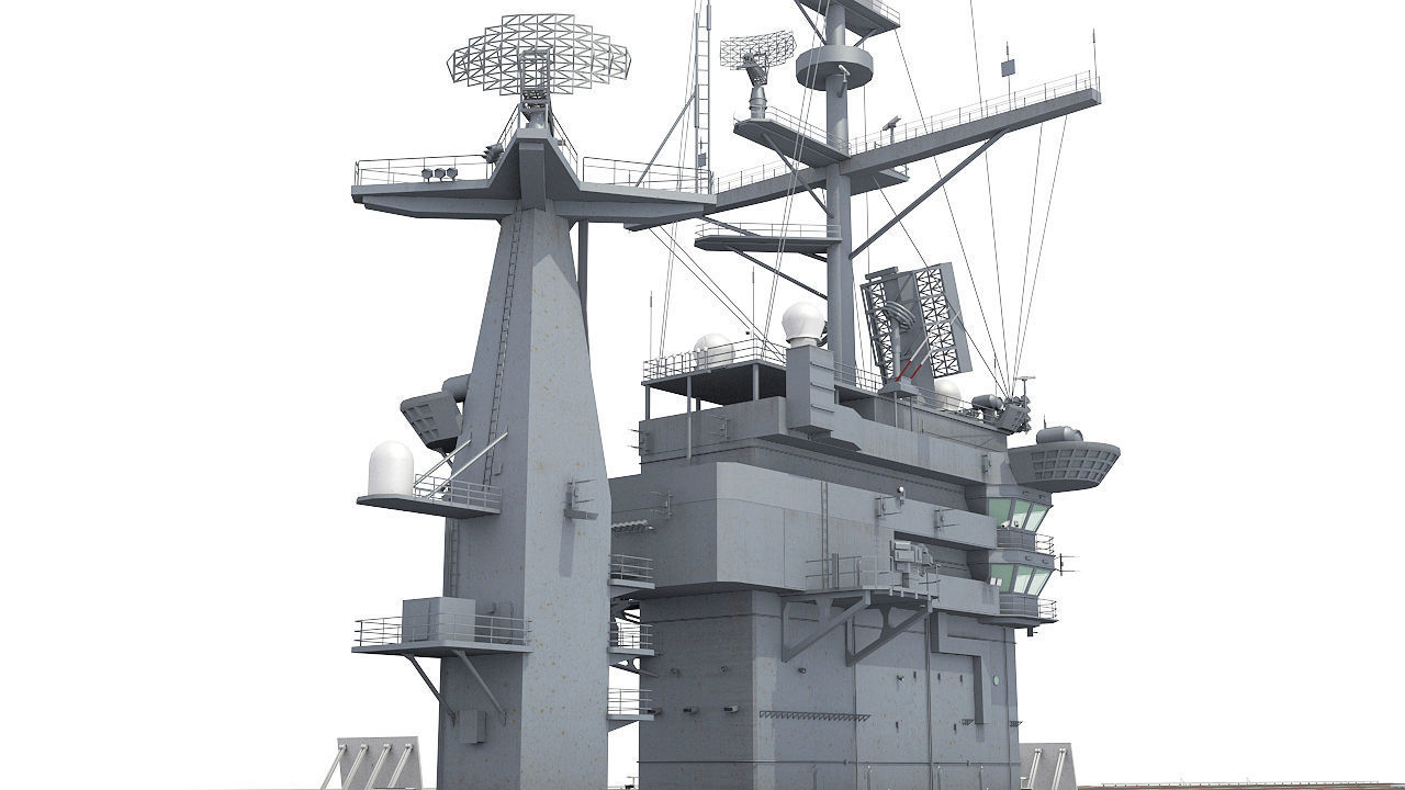 Aircraft carrier Low-poly 3D model_16