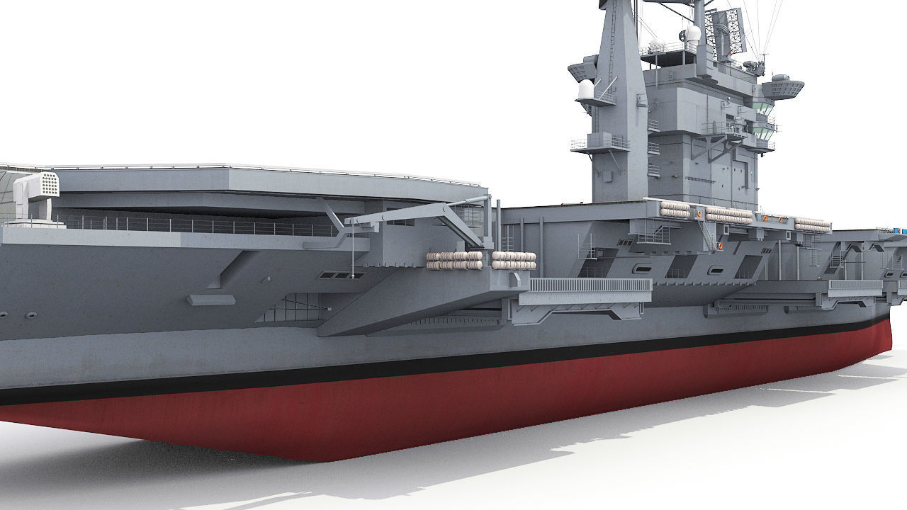Aircraft carrier Low-poly 3D model_15