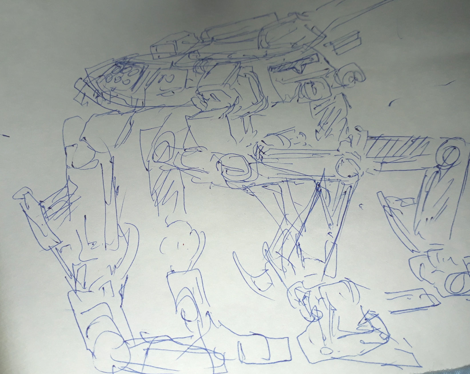 sci-fi Planet Robot Tank D-575 Low-poly 3D model_5