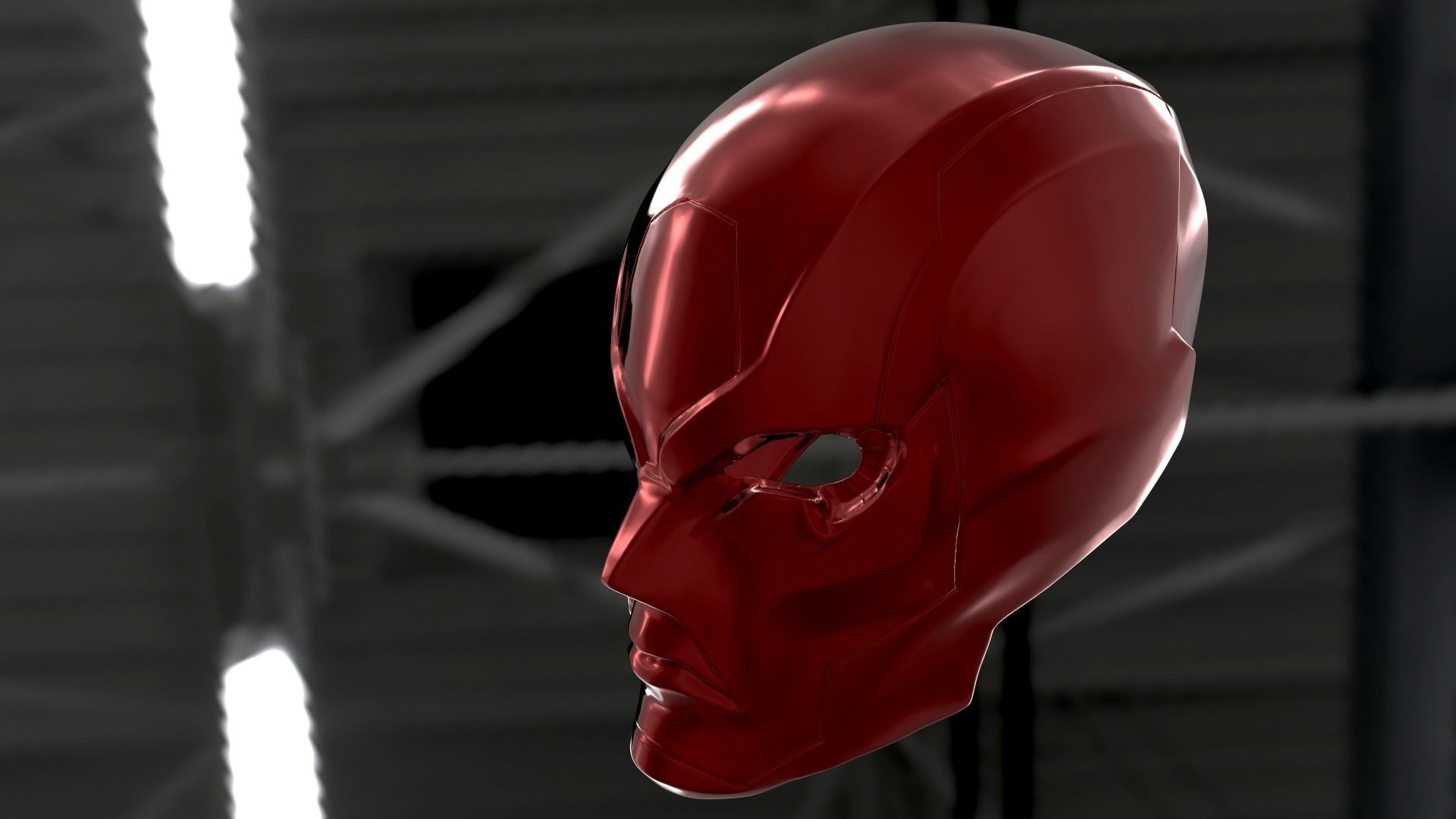 Red Hood Helmet OnMyWay mask 3D print model_1