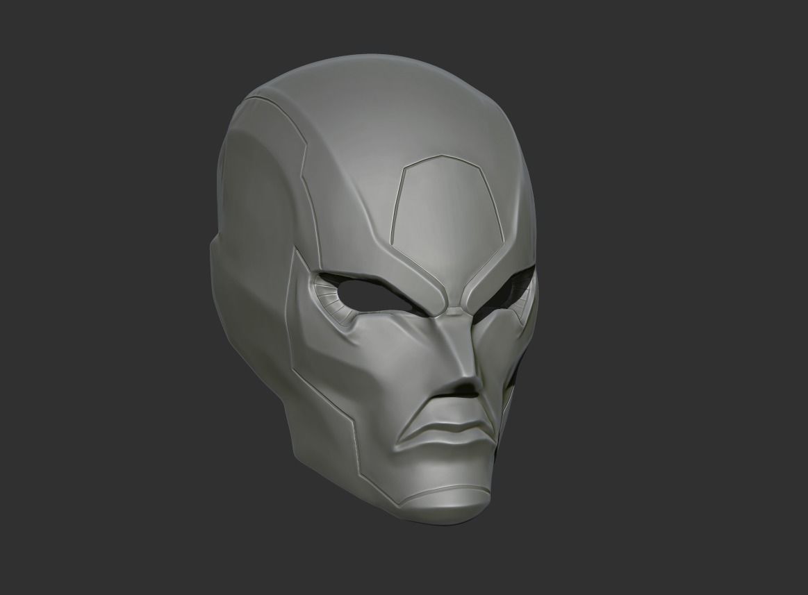 Red Hood Helmet OnMyWay mask 3D print model_4