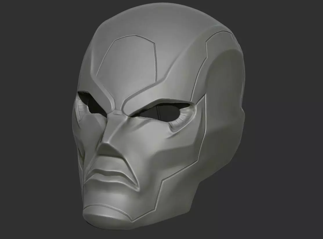 Red Hood Helmet OnMyWay mask 3D print model_0