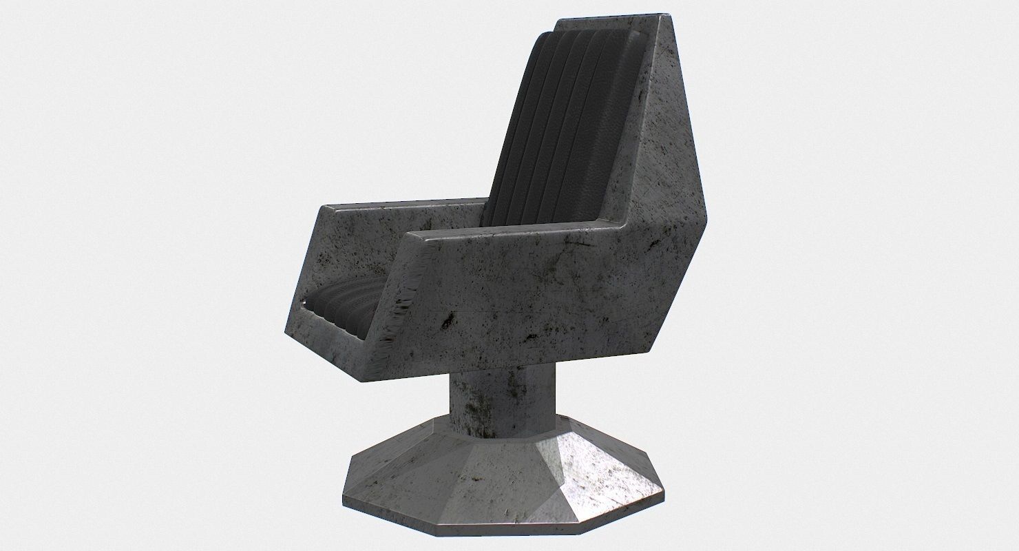 Sci fi  Chair Low-poly 3D model_7