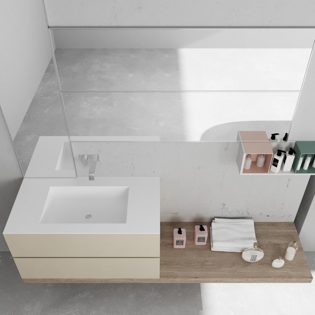 Bathroom furniture set Arcom Pollock Yapo 3D model_1