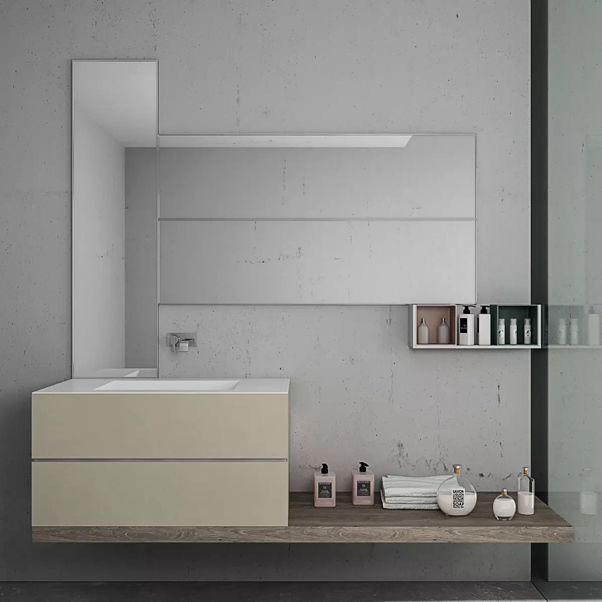 Bathroom furniture set Arcom Pollock Yapo 3D model_0