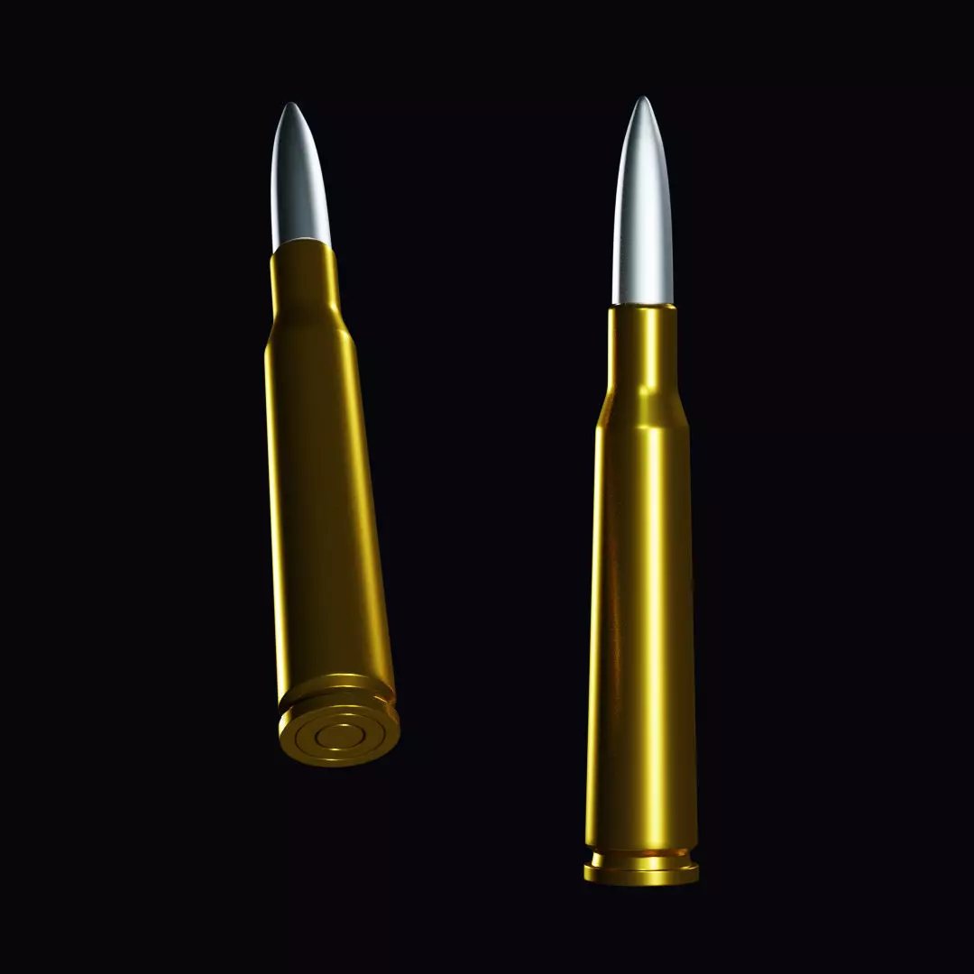 Bullet in Gold Free 3D model