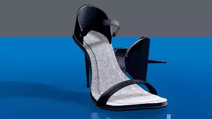 High Heel Ladies Sandal 3d Model