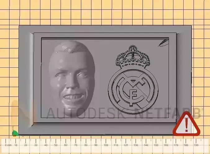 Cristiano Ronaldo - Real Madrid - 3D print ready frame