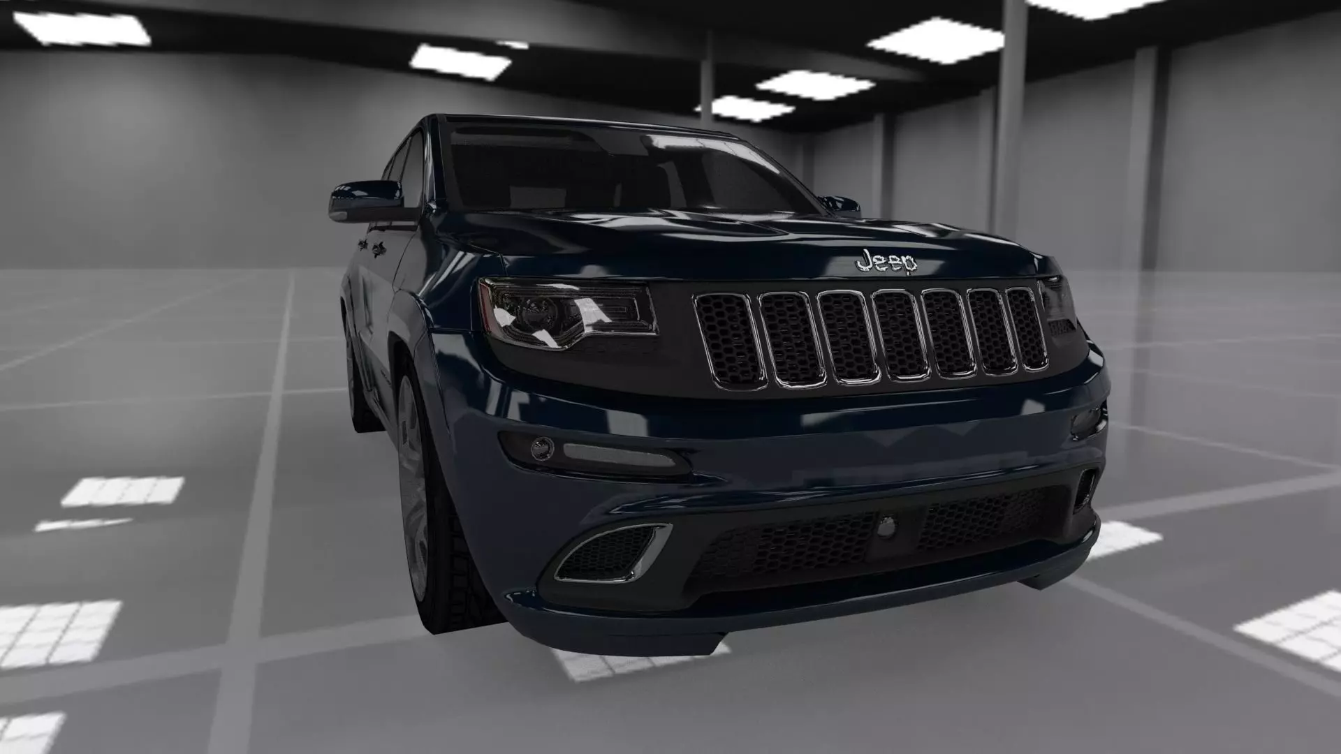 jeep grand cherokee Low-poly 3D model_0