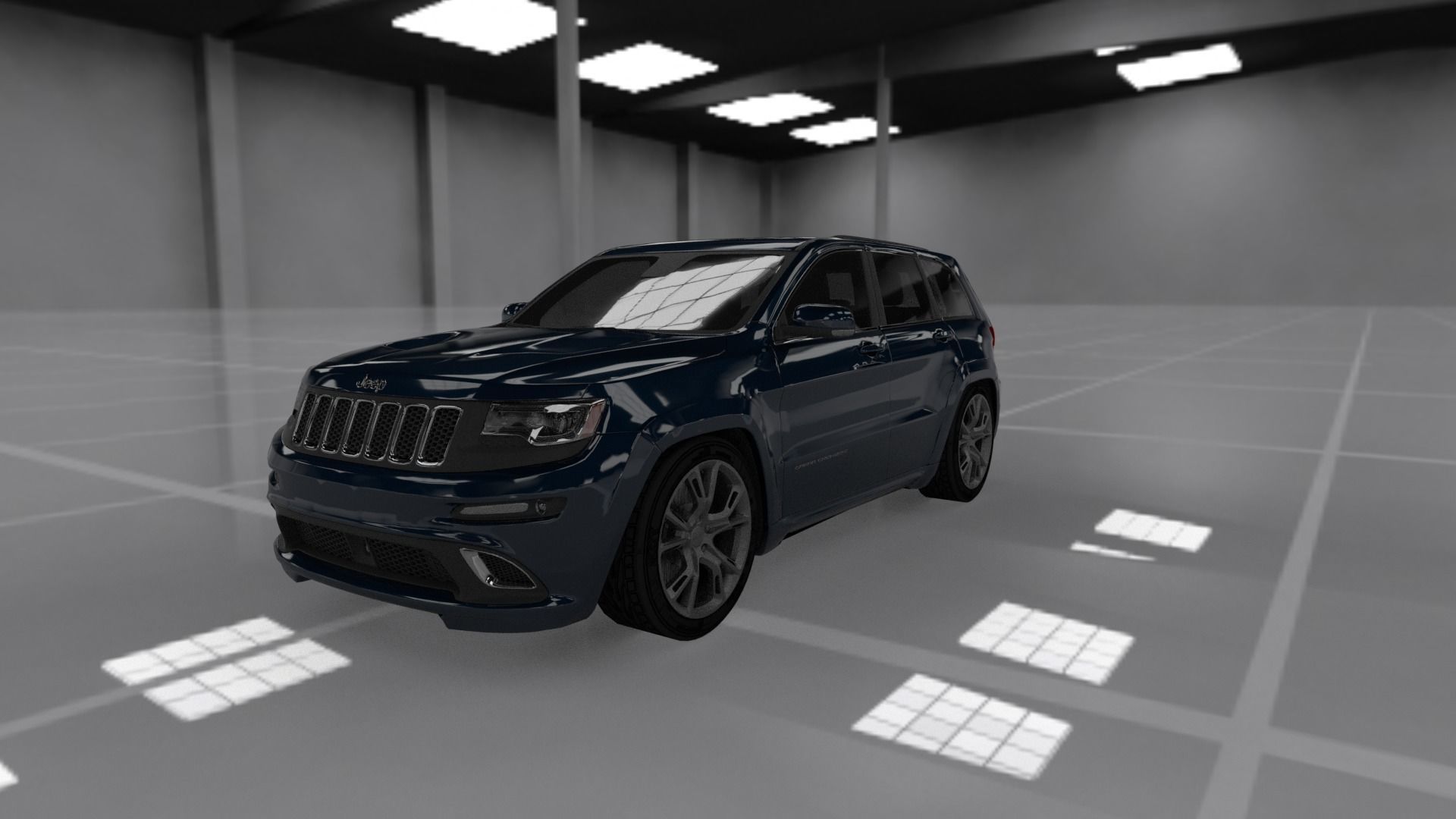 jeep grand cherokee Low-poly 3D model_1