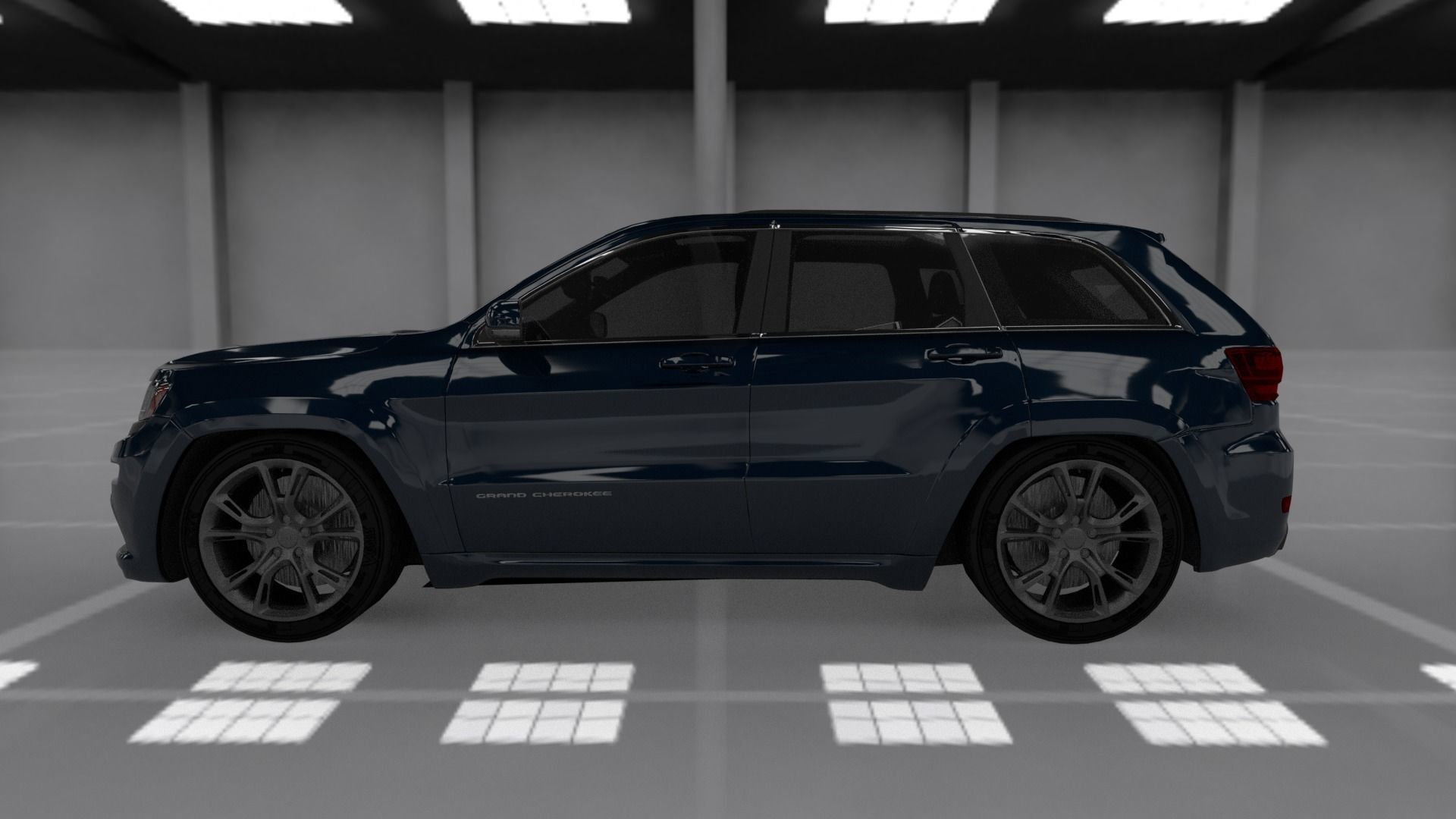 jeep grand cherokee Low-poly 3D model_2