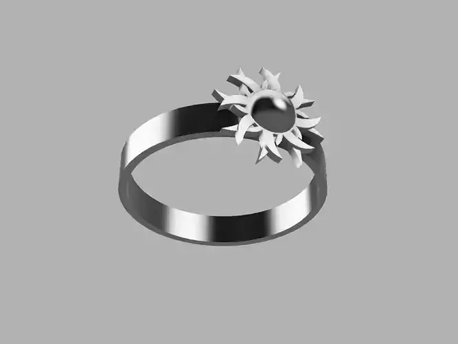 Sun Star Ring 3D print model