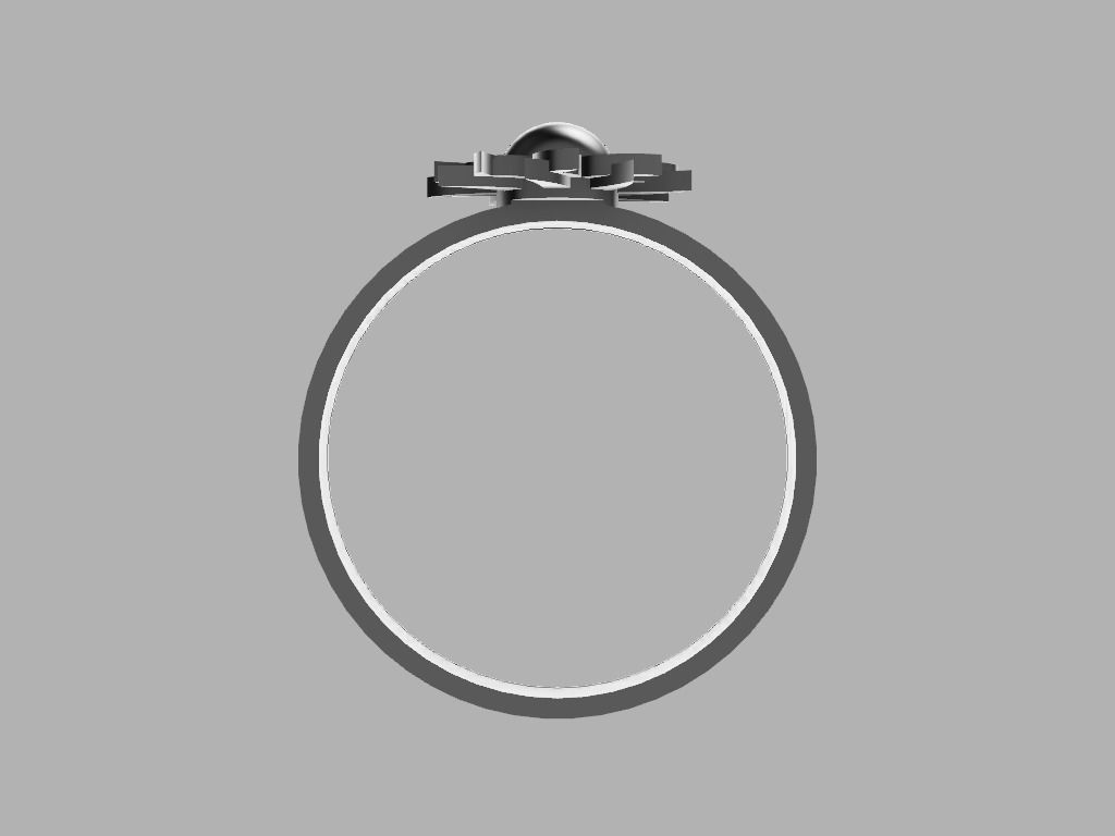 Sun Star Ring 3D print model_1