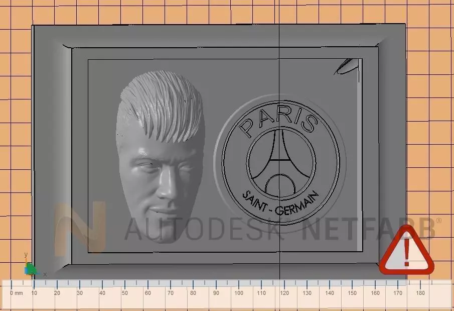 Neymar Jr - Paris Saint Germain - 3D print ready frame 3D print 3D print model