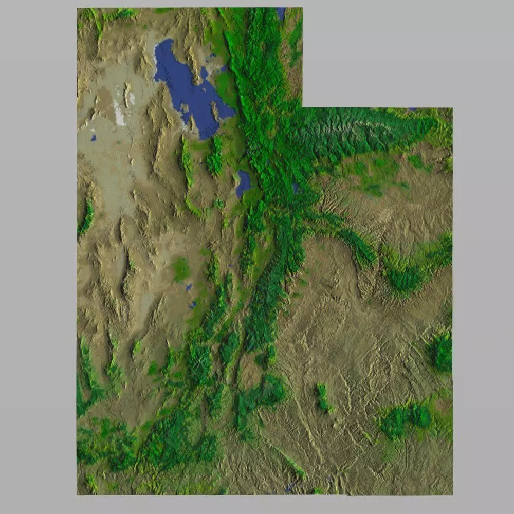 Utah State in 3ds and obj formats 3D model_0