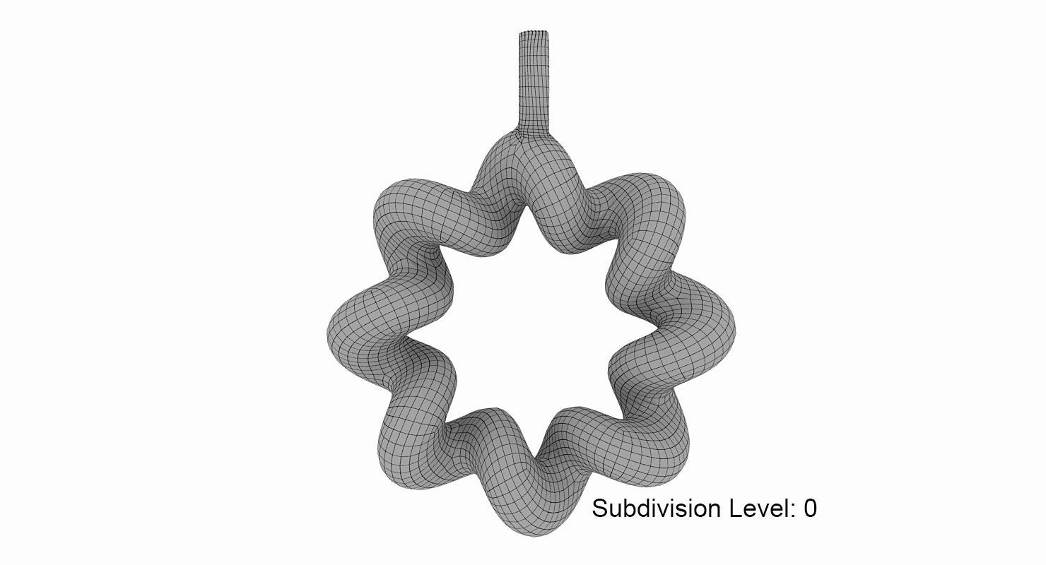 Math Object 0060 - Wavy Torus Pendant 3D print model_4