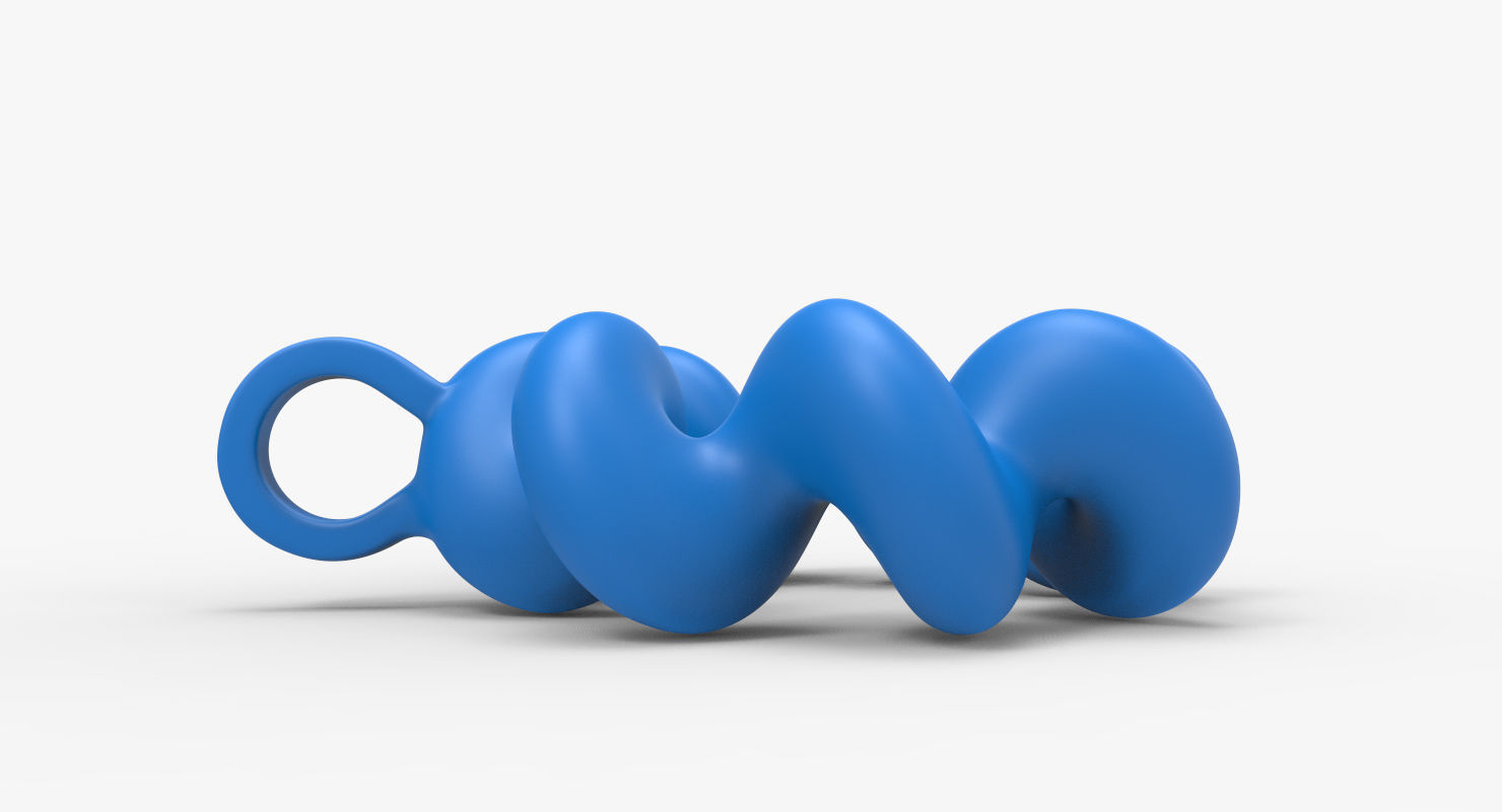 Math Object 0060 - Wavy Torus Pendant 3D print model_6