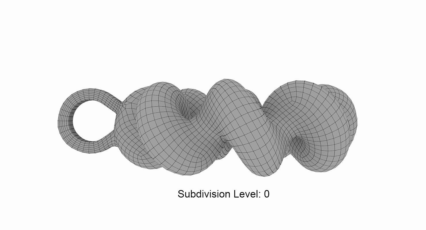 Math Object 0060 - Wavy Torus Pendant 3D print model_5