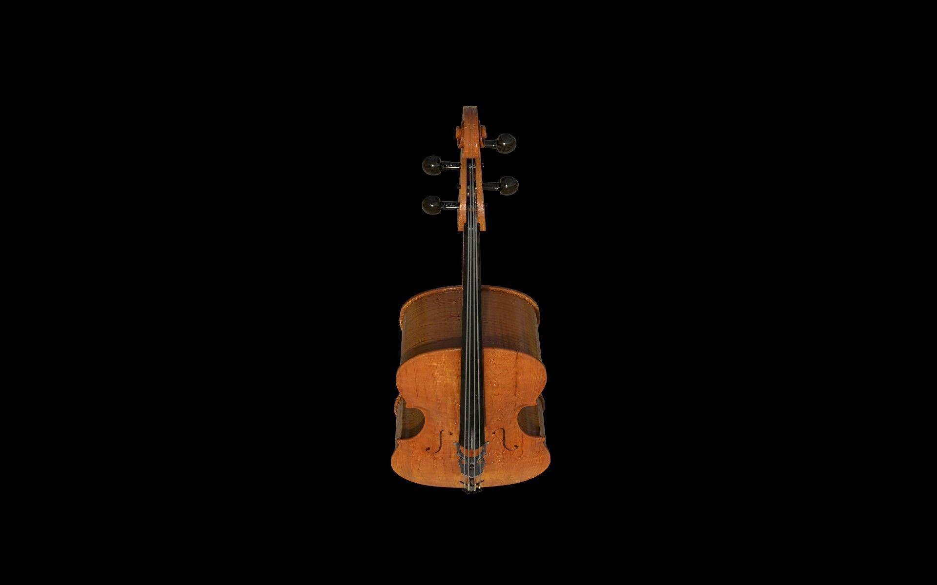 Cello Violin - PBR - Textured Low-poly 3D model_15