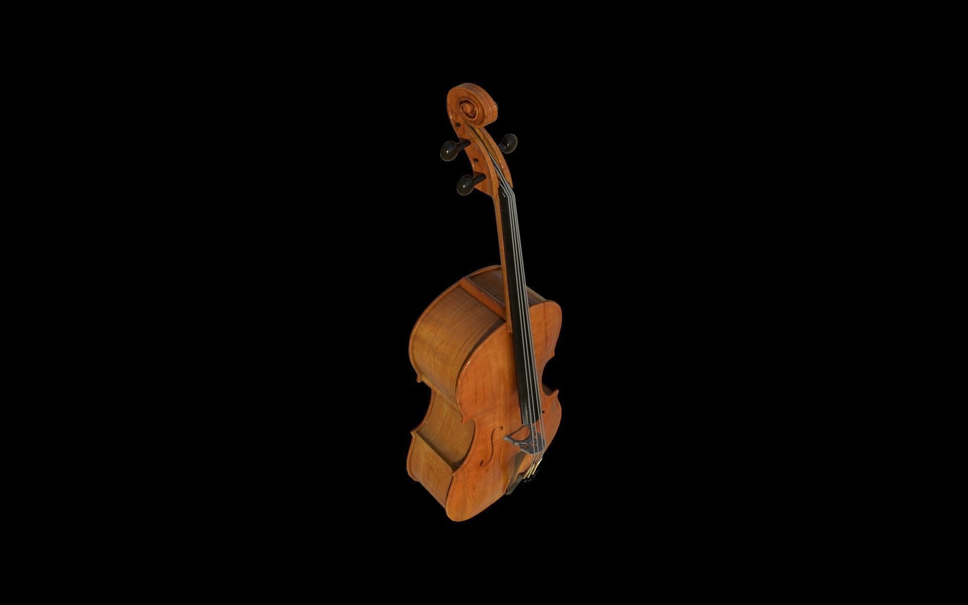 Cello Violin - PBR - Textured Low-poly 3D model_13