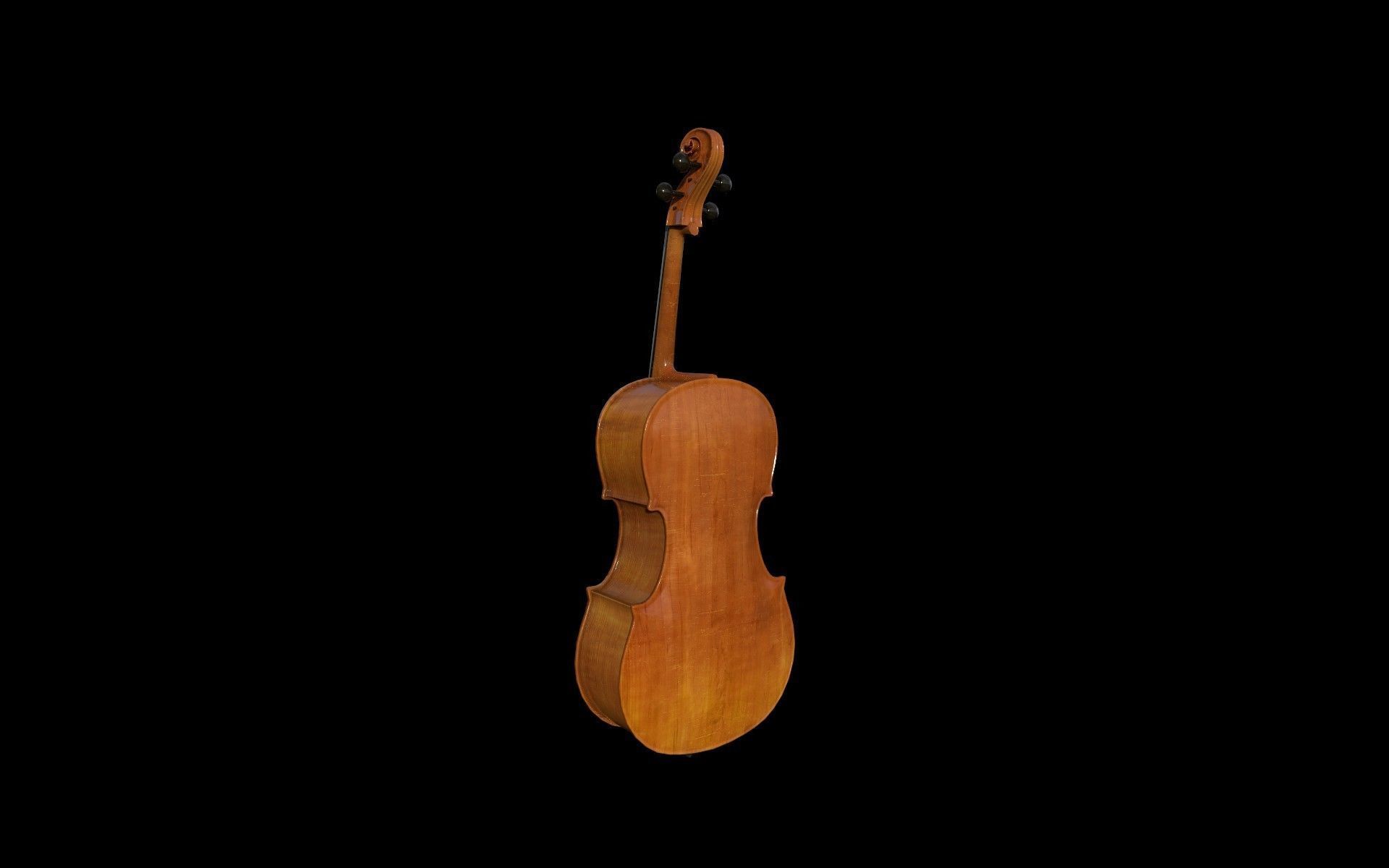 Cello Violin - PBR - Textured Low-poly 3D model_5