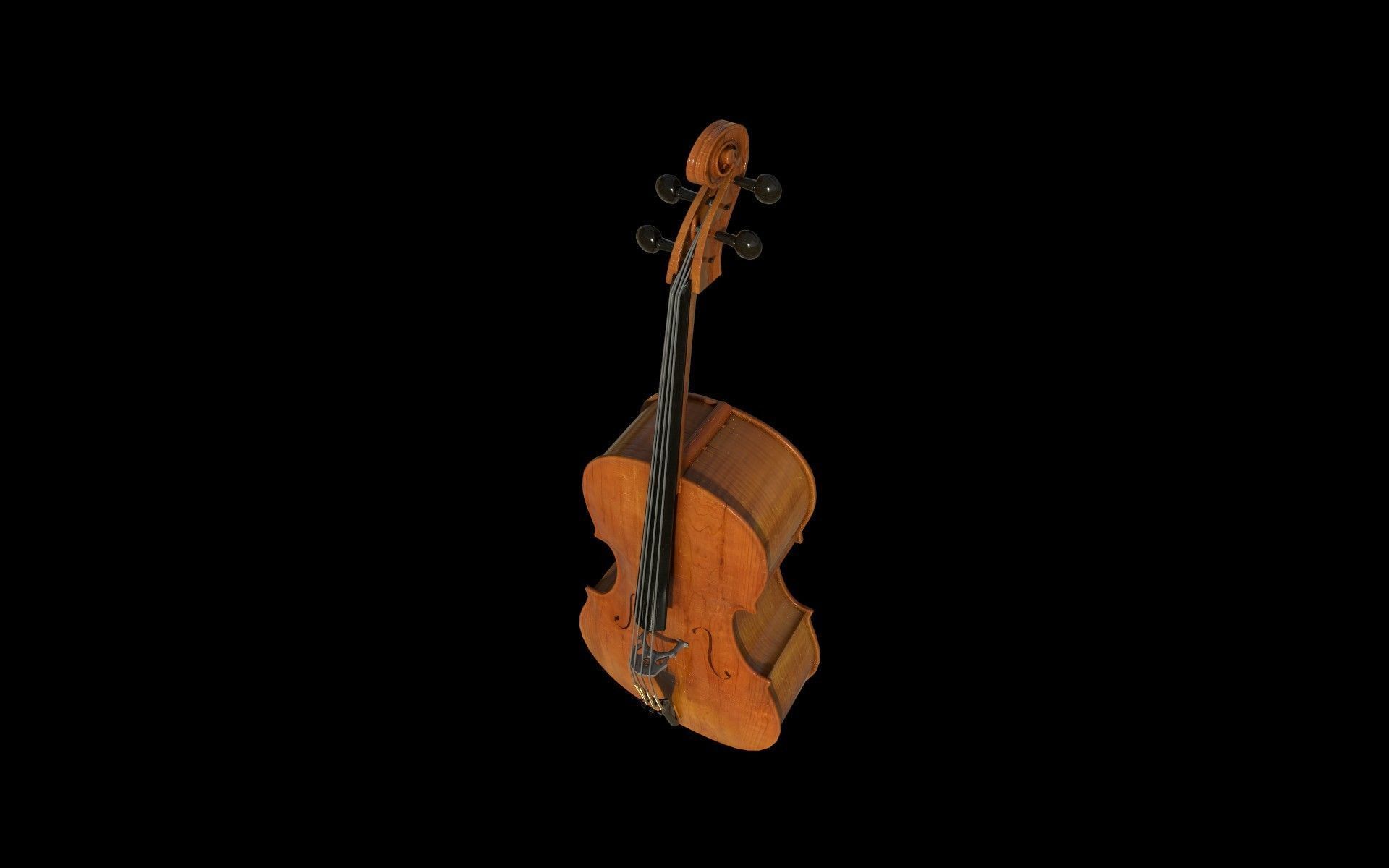 Cello Violin - PBR - Textured Low-poly 3D model_14