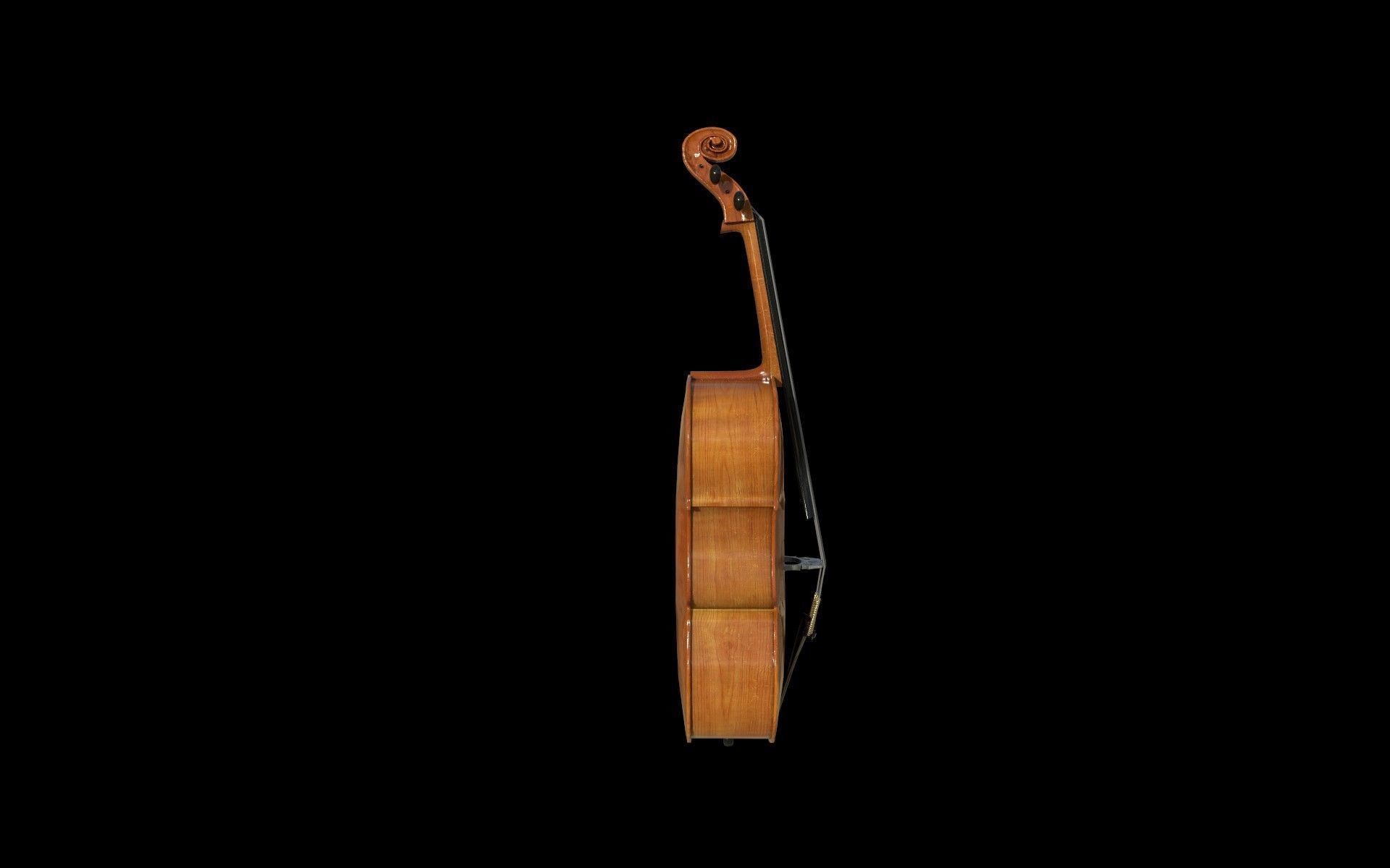 Cello Violin - PBR - Textured Low-poly 3D model_2