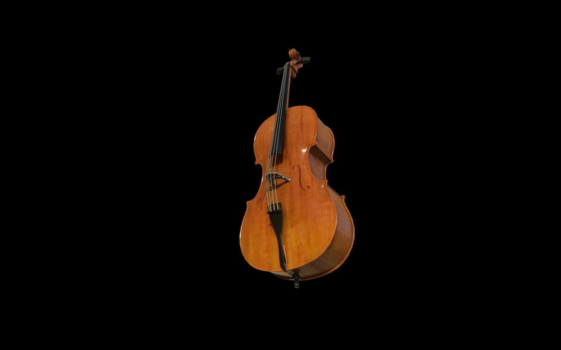 Cello Violin - PBR - Textured Low-poly 3D model_11