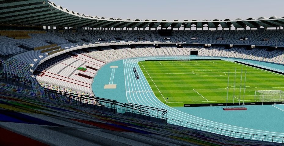 Zayed Sports City Stadium - Abu Dhabi Low-poly 3D model_6