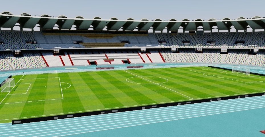 Zayed Sports City Stadium - Abu Dhabi Low-poly 3D model_1