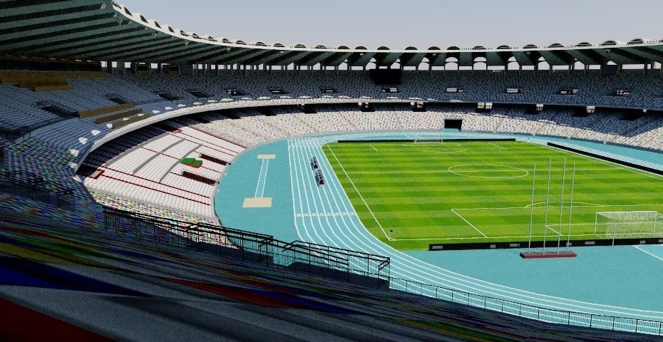 Zayed Sports City Stadium - Abu Dhabi Low-poly 3D model_4