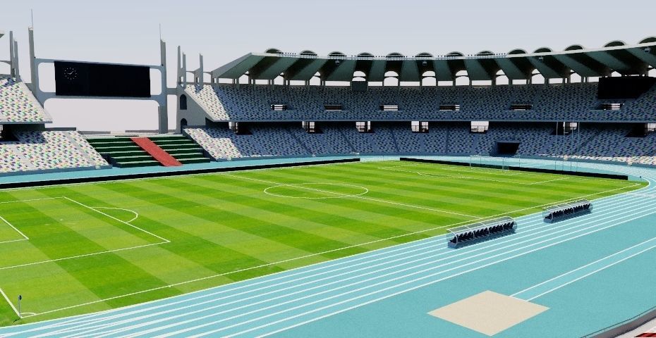 Zayed Sports City Stadium - Abu Dhabi Low-poly 3D model_3