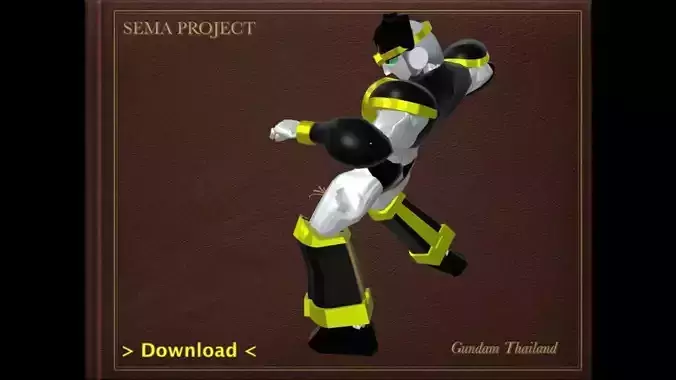 Gundam Sema Project Low-poly 3D model