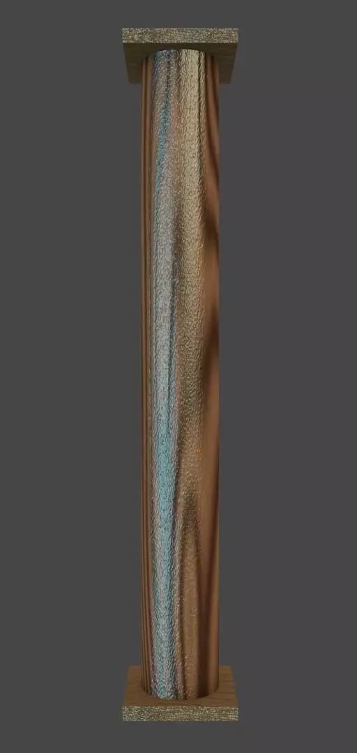 Walnut Column Free low-poly 3D model