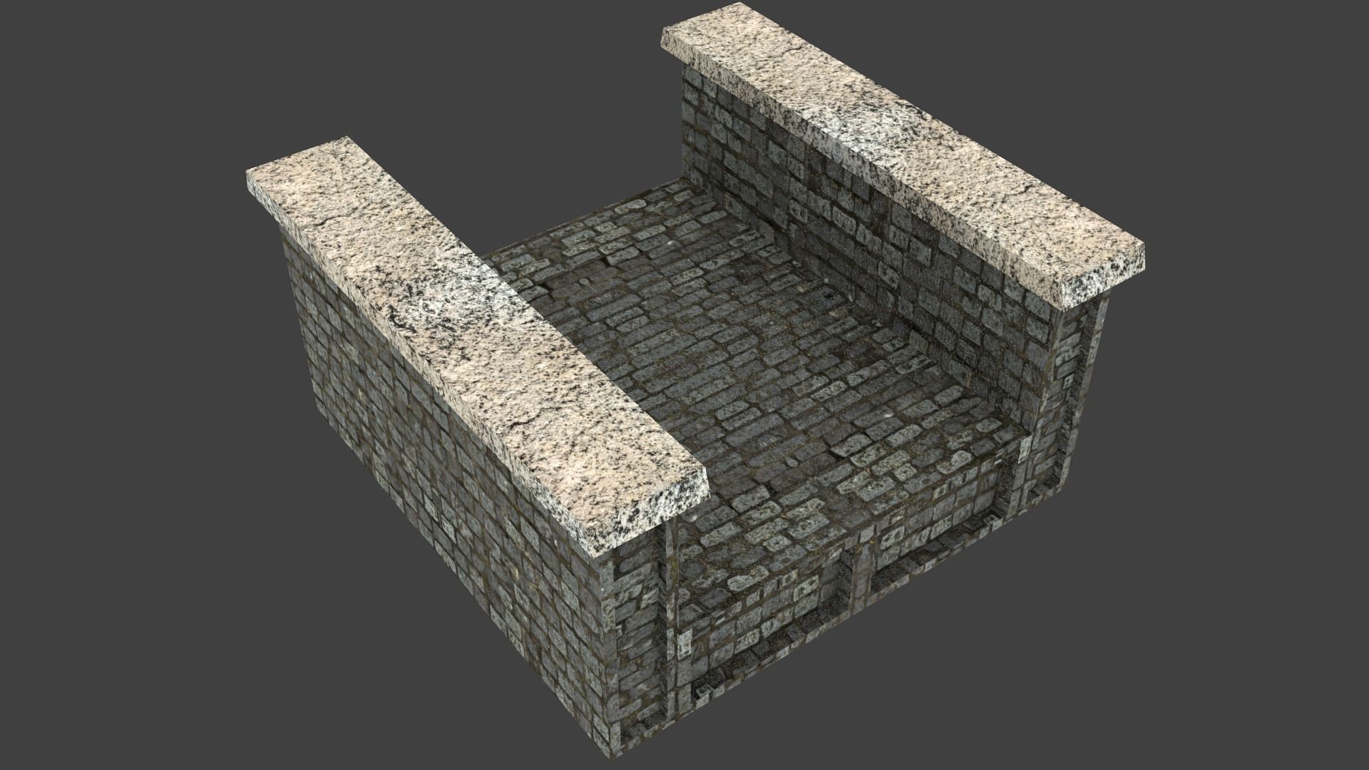 Brick Bridge  Free low-poly 3D model_5