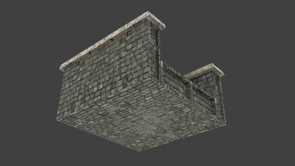 Brick Bridge  Free low-poly 3D model_2