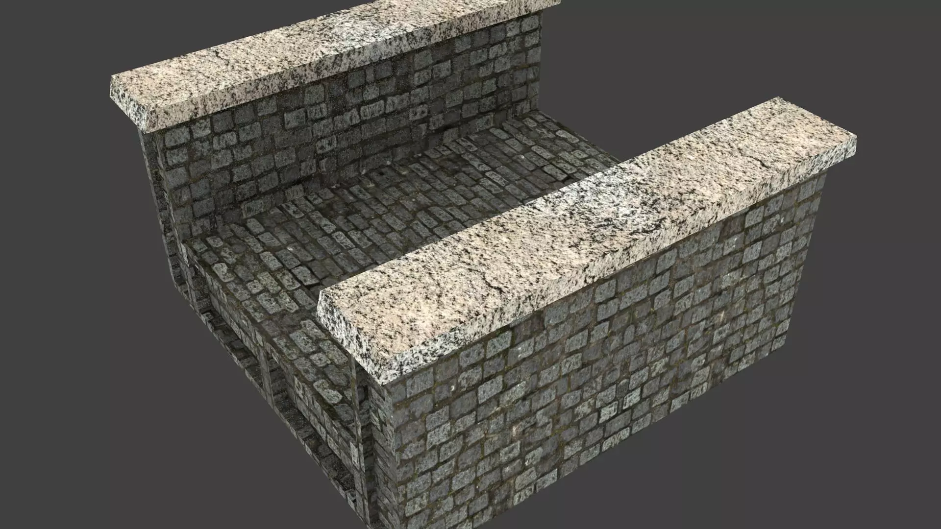 Brick Bridge  Free low-poly 3D model_0