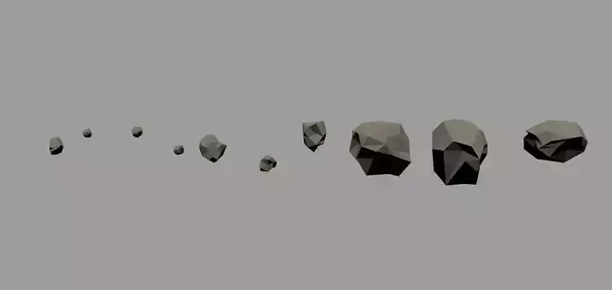 Low Poly Rock Collection Free Sample