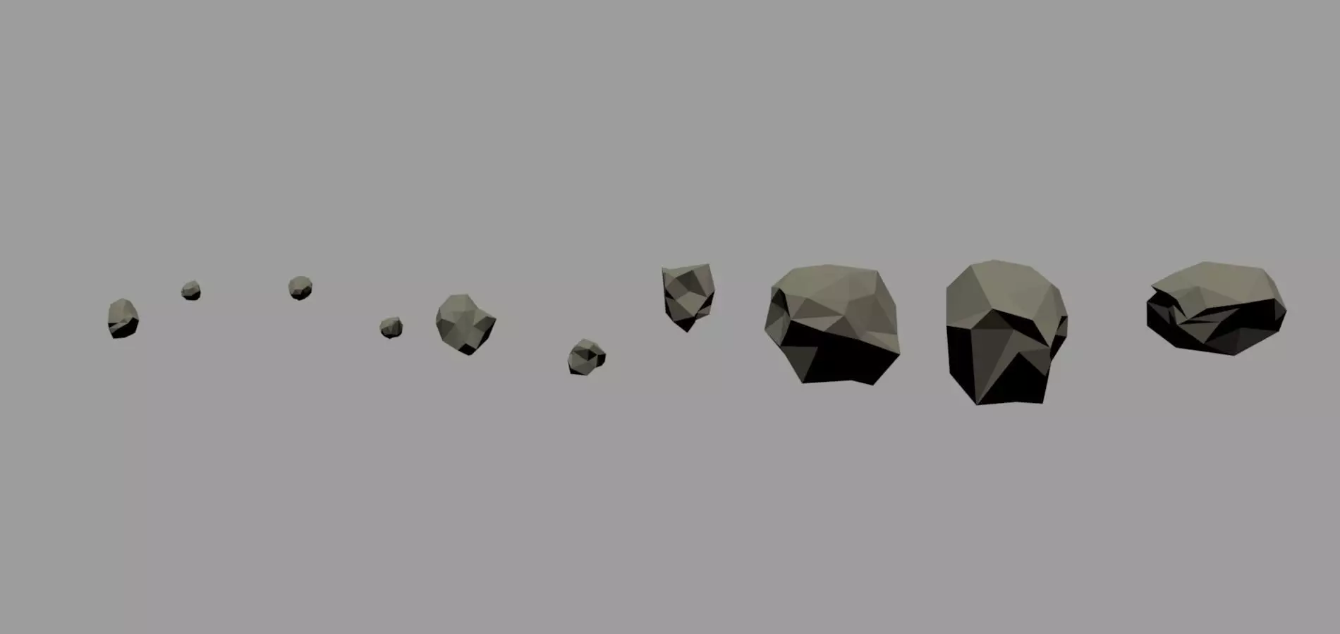 Low Poly Rock Collection Free Sample Free low-poly 3D model
