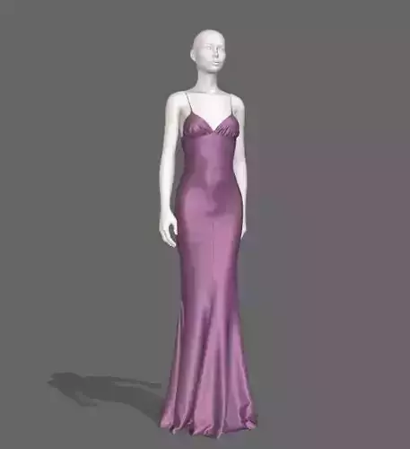 Woman lavender gown