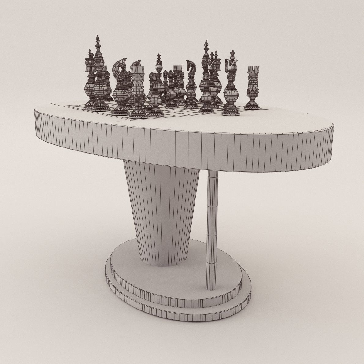 Chess game table - New design - Design by Dusan Mocko 3D model_2